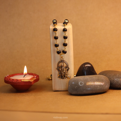 Golden Karungali Mala with Murgan Pendant