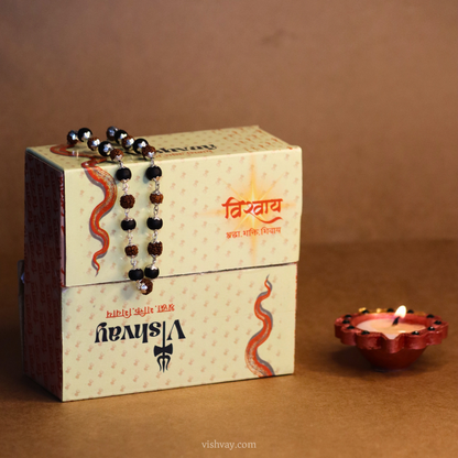 Rudraksha & Karungali Silver Plated Mala