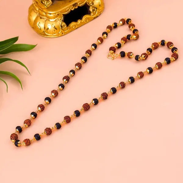 Rudraksha & Karungali Silver Plated Mala